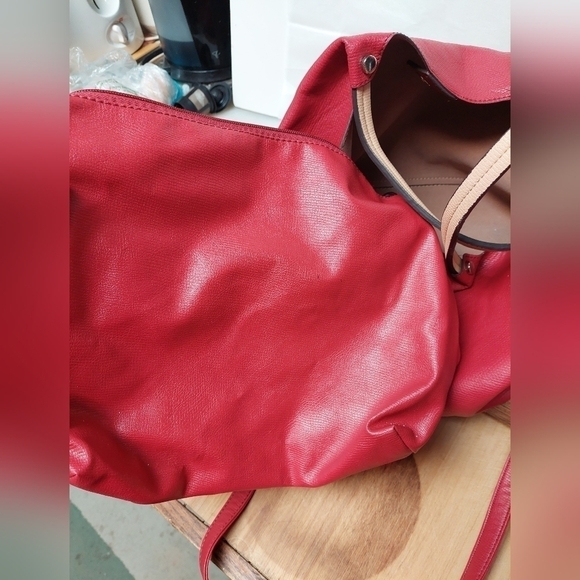 Parfois Red 2-in-1 Synthetic Tote/Hobo Bag - Picture 6 of 14